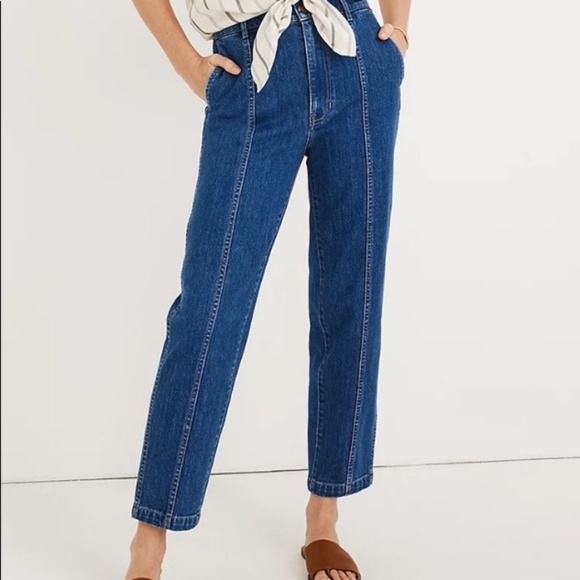 Madewell Denim - MADEWELL Tapered High Rise Jeans Fernhill Wash Seamed Edition